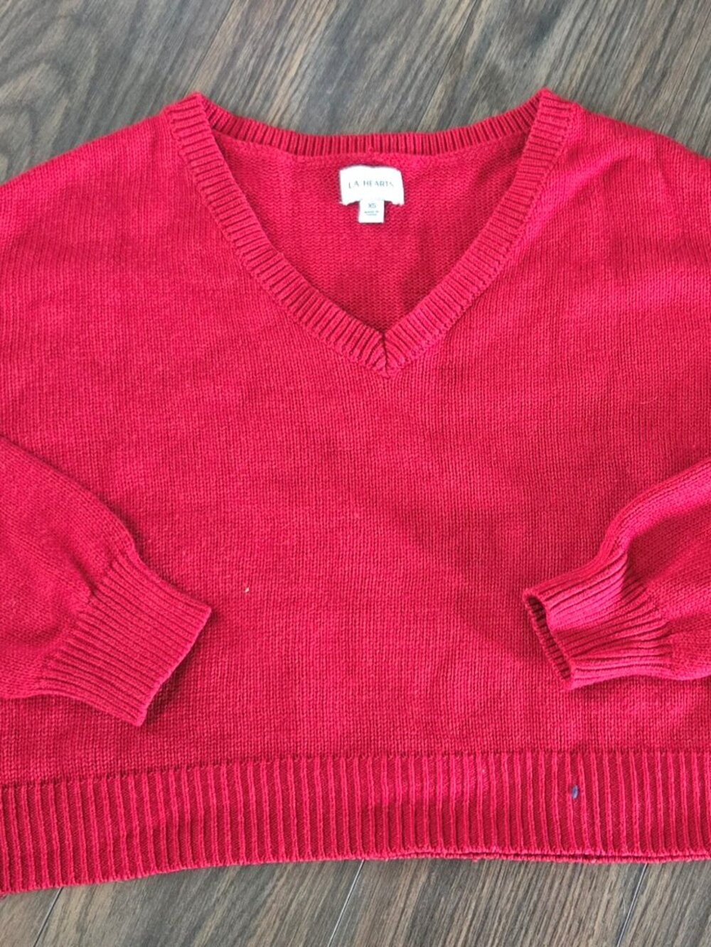 L.A. HEARTS Classic Style Red Crop Sweater NWOT/SIZE XS